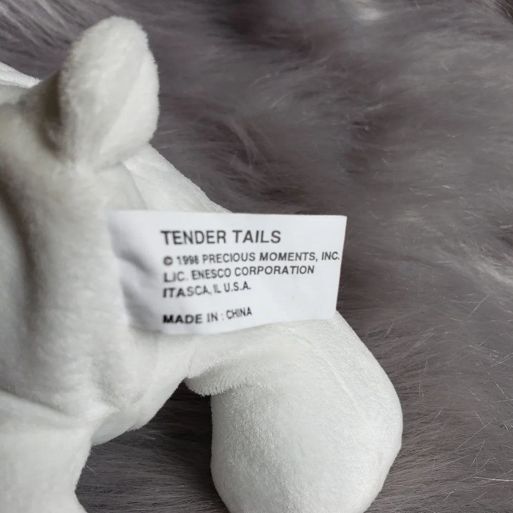 Vintage‎ Precious Moments tender tails 1998 White Teddy bear plush